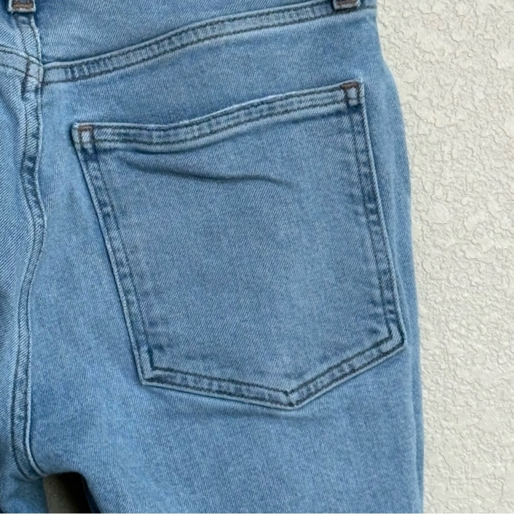 AGOLDE‎ Willow Mid Rise Slim Straight Raw Hem Jeans Light Wash 25 - Picture 6 of 9